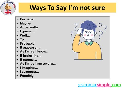 other words for not sure.